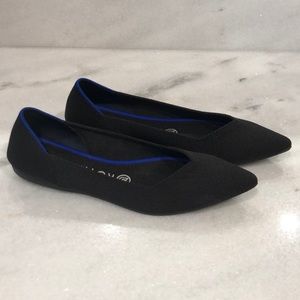 Rothy’s the point black ballet flat size 8